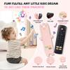Baby TV Remote Toy with Unicorn Silicone Cover - Lights & Sounds Interactive Learning Toy (3 Languages: English/Spanish/French), 50+ Musical Sounds, Perfect 1 2 Year Old Gift for Boys & Girls view 2