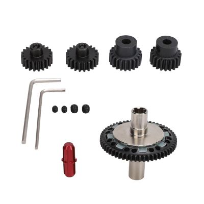 57T 0.8mod Slipper Gear Set, Hardened Steel RC Motor Gear with3.175mm 5mm Pinions for ARRMA 1/10 1/8 4S RC Cars (Red)