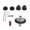 57T 0.8mod Slipper Gear Set, Hardened Steel RC Motor Gear with3.175mm 5mm Pinions for ARRMA 1/10 1/8 4S RC Cars (Red) view 1