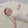 100% Cotton Baby Blankets for Girls, 41"x 27.5" Reversible Nursery Bed Blankets Floral, Soft and Breathable Toddler Blanket, Cozy Crib Comforter and Crib Blanket Nursery Gift Set Newborn Essentials view 2