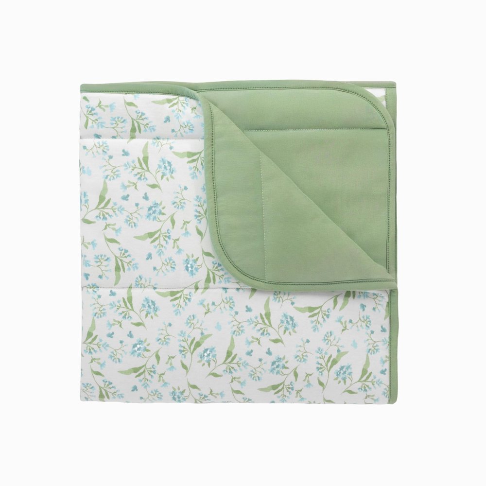 100% Cotton Baby Blankets for Boys Girls, 41"x27.5" Reversible 2-Sided Nursery Bed Blankets, Soft and Breathable Toddler Blanket, Cozy Crib Comforter & Crib Blanket Nursery Gift Set Newborn Essentials