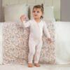 100% Cotton Baby Blankets for Girls, 41"x 27.5" Reversible 2-Sided Nursery Bed Blankets, Soft and Breathable Toddler Blanket, Cozy Crib Comforter and Crib Blanket Nursery Gift Set Newborn Essentials view 2
