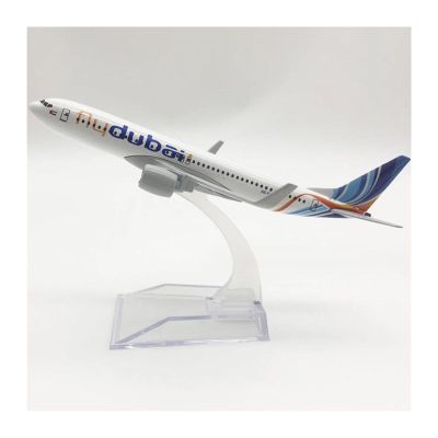 Scale Aircraft 16CM 1/400 for B737-800 Fly Dubai Airline Airplane Model Diecast Alloy Plane Model Finished Model Gifts Suitable for Display