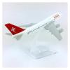 Scale Aircraft 16CM 1:400 for B747 B747-400 Swiss Airlines Model SWISSAIR Diecast Metal Alloy Aircraft Model Suitable for Display view 4