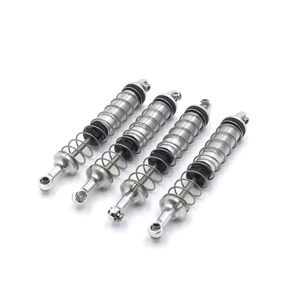 for WLtoys A323 104009 12401 12402-A 12403 12404 12409 Metal Upgrade Retrofit Hydraulic for Spring Shock Absorber RC Car Parts RC Car Repair Kit(Silver)