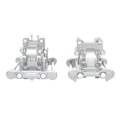 BEAXTURBO Racing Upgrade Parts CNC Aluminum 7075 Front Rear Gear Box Set for Losi 8IGHT-X Super Lasernut 1/6 6S TLR242025.and TLR242043 (Silver)