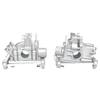 BEAXTURBO Racing Upgrade Parts CNC Aluminum 7075 Front Rear Gear Box Set for Losi 8IGHT-X Super Lasernut 1/6 6S TLR242025.and TLR242043 (Silver) view 2