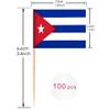 100 Pcs Cuba Flag Cuban Toothpick Flags, Cocktail Picks Mini Stick Cupcake Toppers Country Picks Party Decoration Celebration Cocktail Food Bar Cake Flags view 2