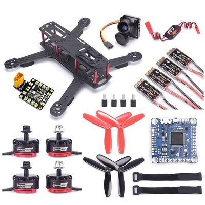 250mm Frame with 2205 2300KV Motors 30A BLHeli_S ESC and Compatible F3 ACRO F405 F4 Flight Controllers and 1200TVL Camera Compatible with RC Quadcopters(with F4 V3S Plus FC)