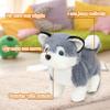 Easfan Walking Puppy Interactive Electronic Plush Husky Toy with Sounds and Movements Educational Plush Toy Birthday Gifts for Kids Girls, 7" view 2