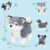 Easfan Walking Puppy Interactive Electronic Plush Husky Toy with Sounds and Movements Educational Plush Toy Birthday Gifts for Kids Girls, 7" view 3
