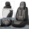 BYXN Car Seat Cover Full Set for Lexus GX 460 2010-2023,Faux Leather Seat Cover for Car,Breathable Vehicle Cushions Cover Waterproof Automotive Seat Covers with Headrests(5 seat,Black&Gray) view 2