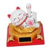 Lying Waving Fortune Cat Solar Powered Wealth Welcoming Lucky Cat Decoration for Home Car Dashboard Ornament Housewarming Gift (L 195x200x140cm) view 2