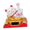 Lying Waving Fortune Cat Solar Powered Wealth Welcoming Lucky Cat Decoration for Home Car Dashboard Ornament Housewarming Gift (L 195x200x140cm) view 4