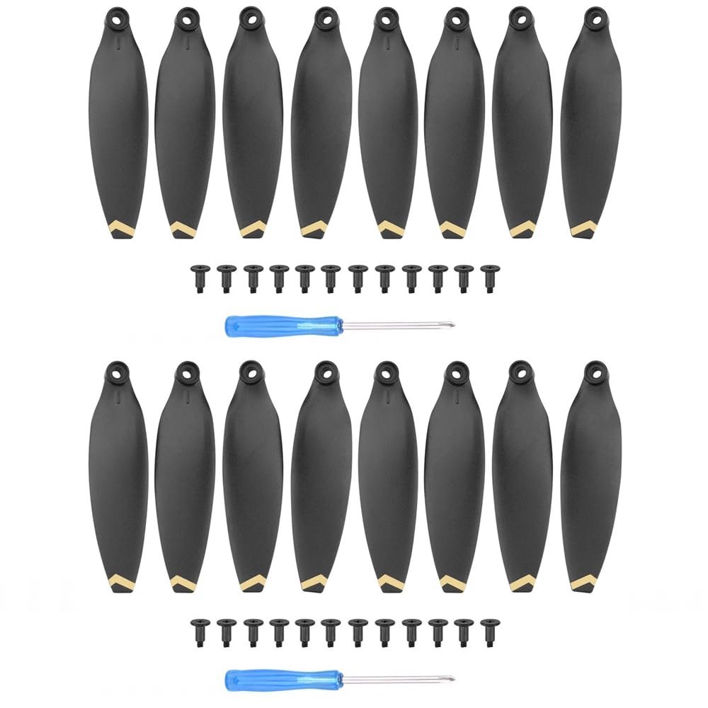 ABZEKH Drone Accessories for Replacement Low Noise Propeller for FIMI X8 MINI Drone Parts Light Weight Prop Folding for Blade Wing for FIMI X8 MINI for V2 Accessory(Golden Edge 16pcs)