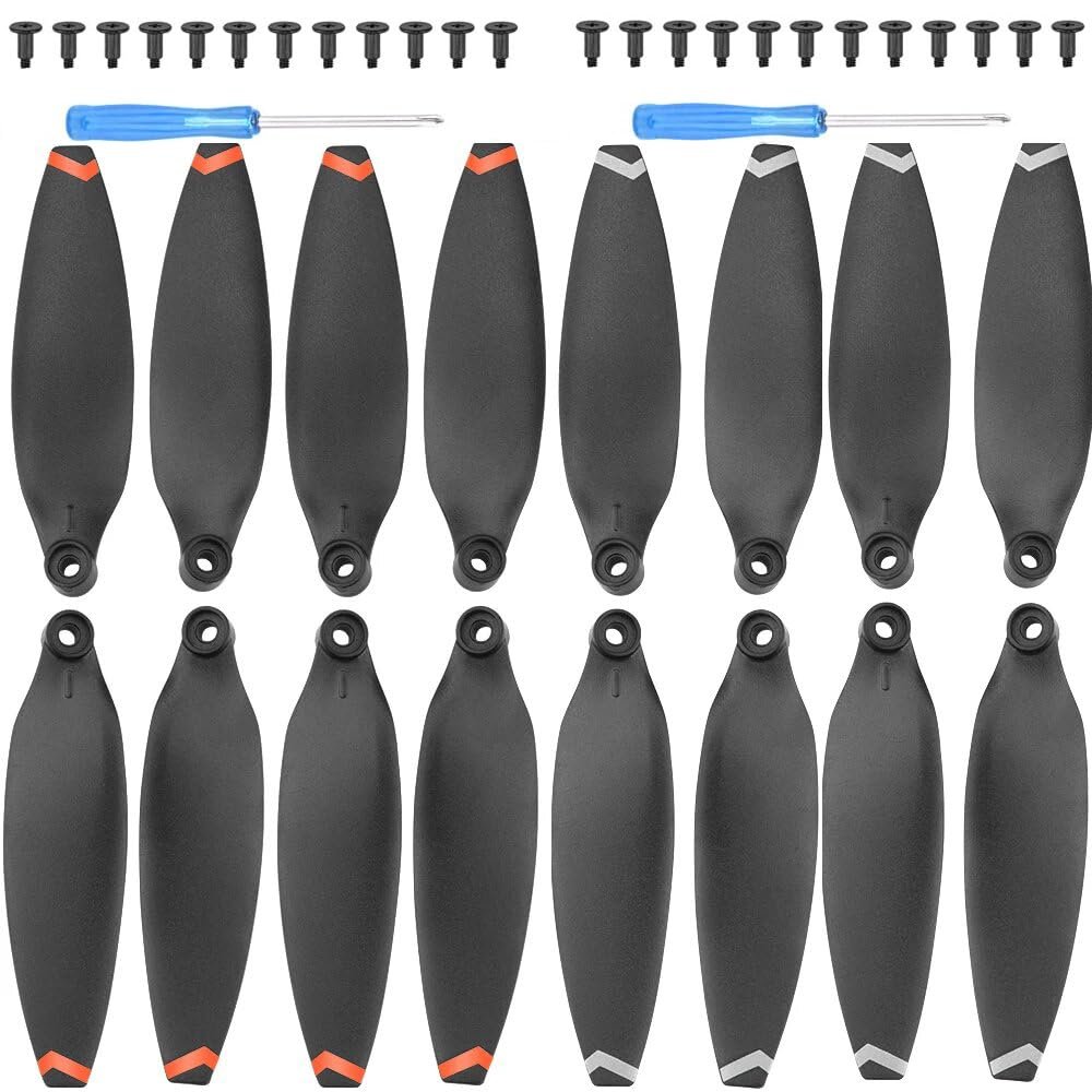 ABZEKH Drone Accessories for Replacement Low Noise Propeller for FIMI X8 MINI Drone Parts Light Weight Prop Folding for Blade Wing for FIMI X8 MINI for V2 Accessory(Orange White Edge)