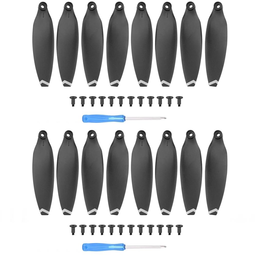 ABZEKH Drone Accessories for Replacement Low Noise Propeller for FIMI X8 MINI Drone Parts Light Weight Prop Folding for Blade Wing for FIMI X8 MINI for V2 Accessory(White Edge 16pcs)