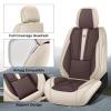 BYXN Car Seat Cover for Lexus GX 460 2010-2023,Leather Seat Cover for Car,Breathable Vehicle Cushions Cover Waterproof Protectors Seat Protector, (Full Set,Beige&Brown) view 2