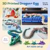 3D Printed Dragon Egg,Dragon Eggs with Dragon Inside,Surprise Dragon Egg Toy,12'' Full Articulated Crystal 3D Dragon,Cool Animals Dino Eggs for 5-7 4-6 8-12 Teen,Christmas Stocking Stuffers for Kids view 3