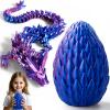 19''Large 3D Printed Dragon Egg,Articulated Dragon Inside, Surprise Big Dragons Egg Toy for Easter Basket Stuffers, for 5-7 4-6 8-12 Year Old Boys Kid Teen Girls view 1