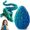 19''Large 3D Printed Dragon Egg,Articulated Dragon Inside, Surprise Big Dragons Egg Toy for Easter Basket Stuffers, for 5-7 4-6 8-12 Year Old Boys Kid Teen Girls view 1