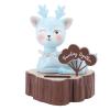 goodstumbler Solar Powered Shaking Noding Animal Cute Deer Shape Automatic Shaking Solar Powered Car Ornament Dashboard Decoration (Blue, Eyes Open) view 1