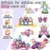 ASOK 204PCS Magnetic Building Blocks Magnetic Tiles Kids STEM Learning Toys for 3 4 5 6 7 Years Old Boys and Girls view 2