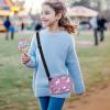 Kxyudcn Kids Simple Flap Crossbody Bag Rainbow Fanny Pack Horse Print Large Shoulder Tote Bag for Teenager Girls Outdoor Travel School Nice Birthday Gifts for Girls Age 4-16 Kawaii School Satchel view 4