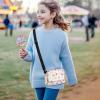 Kxyudcn Kids Sling Bags Cute Cat Crossbody Bag for Kids Trendy Small Messenger Bag with Zipper Closure for School Outing Travel Birthday Gifts for Teenager Girls Cute Wallet Key Bag White view 4