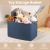 OIAHOMY 118L XXXLarge Cotton Rope Storage Basket, Oversized Blanket Basket, Used for Organizing Dirty Clothes in Living Room, Bedroom, Nursery, Dog Toy Storage Bins, 25" x 17" x 16",Blue view 4