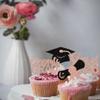 30 Pack 2026 Grad Cupcake Toppers Glitter Class of 2026 Cupcake Picks Congrats Grad Cap Diploma Cupcake Decorations for Senior 2026 Graduation Theme Party Supplies Rose Gold view 4