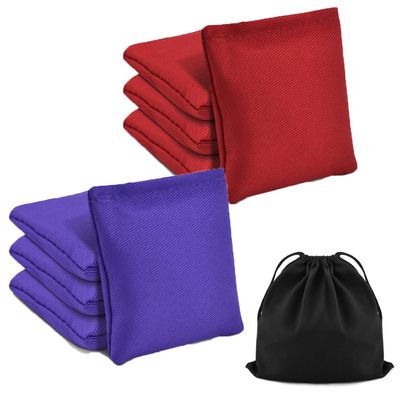 TINDTOP Bean Bags for Tossing(3.9 * 3.9inch, 100g/3.5oz), 8 Pack Cornhole Outdoor Toss Gaming Colorful Canvas Bean Bags Carnival Games Kids Beanbags Throwing Games