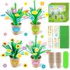 24 Pack Flower Paper Pot Craft Kit for Teachers Gifts Make Your Own Flower DIY Art and Crafts Garden Spring Floral Activity Craft Mother's Day Graduation Gift for Home School Supplies view 1