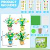 24 Pack Flower Paper Pot Craft Kit for Teachers Gifts Make Your Own Flower DIY Art and Crafts Garden Spring Floral Activity Craft Mother's Day Graduation Gift for Home School Supplies view 2