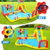 WELLFUNTIME Inflatable Bounce House with Blower, Bouncy Castle with Climbing Wall, Dual Basketball Hoops, Dartboard, Ring Toss view 2
