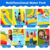 WELLFUNTIME Inflatable Bounce House with Blower, Bouncy Castle with Climbing Wall, Dual Basketball Hoops, Dartboard, Ring Toss view 4