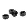 12mm Aluminum Wheel Hex Drive Hub Adaptor for 1/10 RC Car, High Accuracy RC Car Parts, Bend Wheel Hex Hubs Drive Adapter for Arrma Senton, Granite (Black) view 2