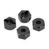 12mm Aluminum Wheel Hex Drive Hub Adaptor for 1/10 RC Car, High Accuracy RC Car Parts, Bend Wheel Hex Hubs Drive Adapter for Arrma Senton, Granite (Black) view 3