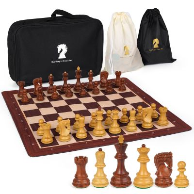 20'' Tournament Chess Set Foldable Silicone Chess Board Game Chess Pieces 3.8'' King Height Portable Travel Roll up Chess Game Set for Adults and Kids with Storage Bag Family Board Game