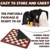 20'' Tournament Chess Set Foldable Silicone Chess Board Game Chess Pieces 3.8'' King Height Portable Travel Roll up Chess Game Set for Adults and Kids with Storage Bag Family Board Game view 2
