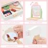 KizKnows Wooden Vanity Set for Kids Pretend Play Makeup Toy Set with Rotatable Mirror Toddler Beauty Salon Play Set with Makeup Accessories Gifts for Little Girls Age 3+ (Pink) view 4