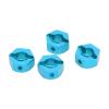 12mm Aluminum Wheel Hex Drive Hub Adaptor for 1/10 RC Car, High Accuracy RC Car Parts, Bend Wheel Hex Hubs Drive Adapter for Arrma Senton, Granite (Blue) view 2