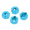 12mm Aluminum Wheel Hex Drive Hub Adaptor for 1/10 RC Car, High Accuracy RC Car Parts, Bend Wheel Hex Hubs Drive Adapter for Arrma Senton, Granite (Blue) view 4