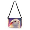 Kxyudcn Crossbody Travel Bags for Kids Rabbit Flap Crossbody Bag Kids Purple Lightweight Casual Sling Bag with Zipper Closure Small Satchel Bag for Teen Girls Kawaii Messenger Bag view 2