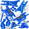 BRCatWPark RC Upgrades Part for 1/10 Rustler 2WD/Rustler 2WD VXL,Stampede 2WD/Stampede 2WD VXL,Aluminum Suspension Arms & Caster Block,Steering Blocks,Rear Stub Axle Carriers w/Bearings,Navy Blue view 1