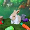 Easfan Walking Rabbit Interactive Electronic Pet Plush Bunny Toy Twitching Mouth and Nose Hoping Rabbit Ears Moving Educational Plush Toy Easter Birthday Gifts for Kids Girls, 7'' view 4