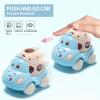 Baby Girl Toy Cars for Toddlers 1-3, Push and Go Rattle Cars for Baby Toy 6-9-12-18 Months, First Birthday Gifts for 1 2 Year Old Girls, Infant Pink Friction Truck Set Valentines Gift view 3