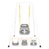 3-in-1 Toddler Swing Set, Foldable Baby Swing with Stand, Indoor & Outdoor Kids Swings Sets, Multifunctional Swings for Home Backyard, Easy to Install and Store (White) view 1