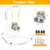3-in-1 Toddler Swing Set, Foldable Baby Swing with Stand, Indoor & Outdoor Kids Swings Sets, Multifunctional Swings for Home Backyard, Easy to Install and Store (White) view 2