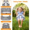 3-in-1 Toddler Swing Set, Foldable Baby Swing with Stand, Indoor & Outdoor Kids Swings Sets, Multifunctional Swings for Home Backyard, Easy to Install and Store (White) view 3